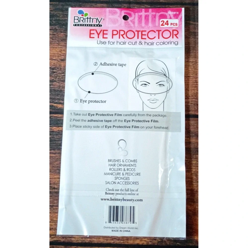 Brittny Professional Eye‎ Protector 24 Pcs Hair Cut Color Shield BR8416 Clear